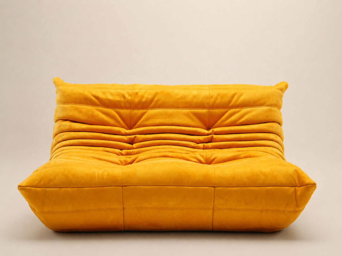 Faux Suede Upholstered 2 Seater Sofa