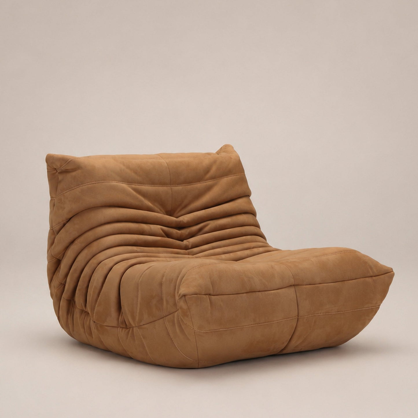 Faux Suede Upholstered Lounge Chair