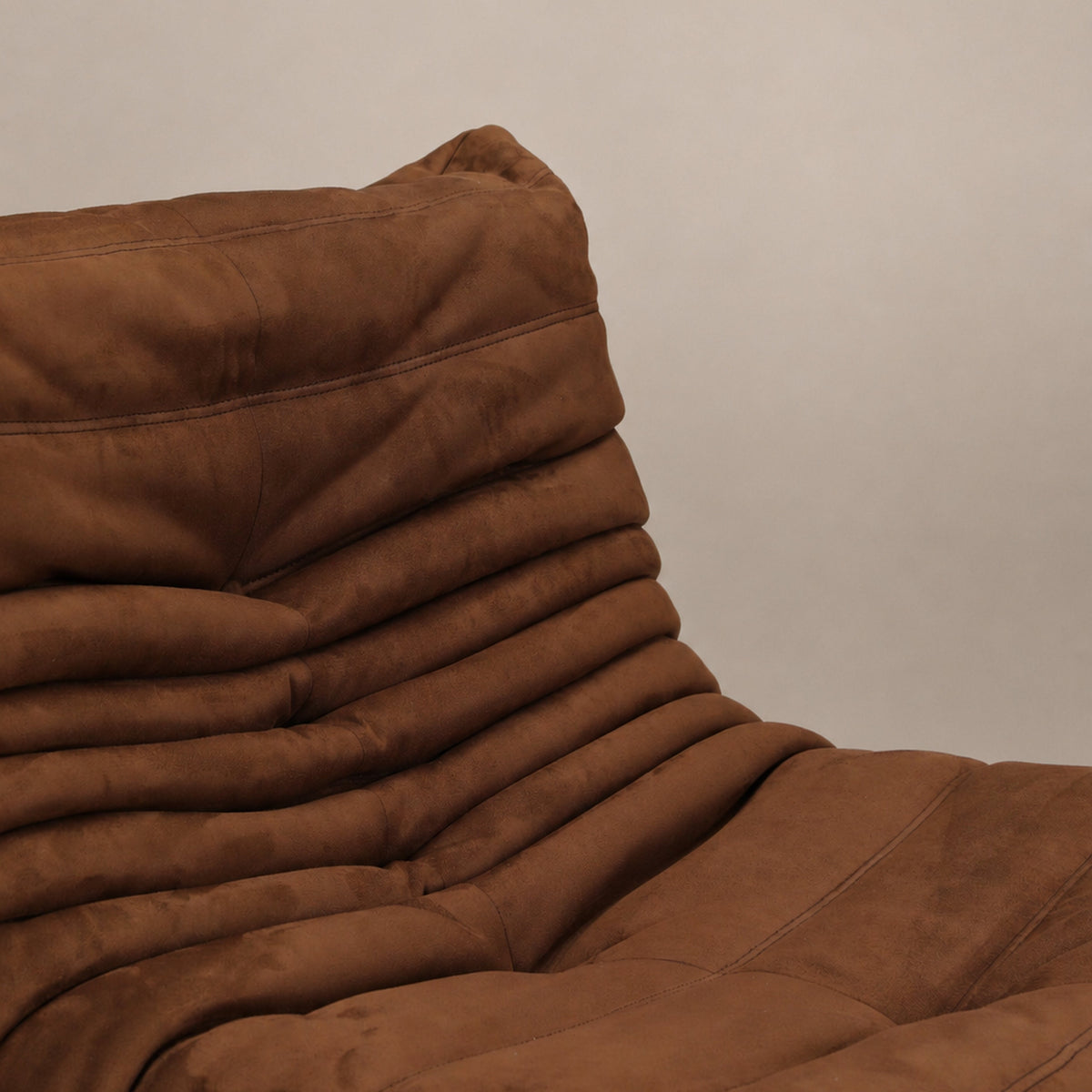 Faux Suede Upholstered Lounge Chair